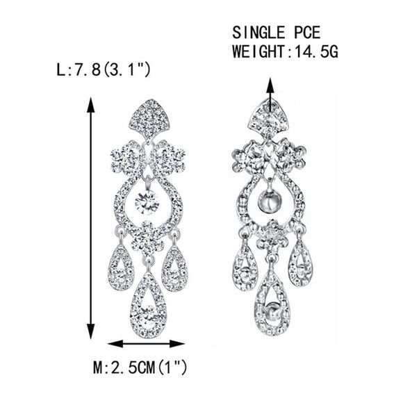 NWT Beautifully Elegant Chandelier Earrings - Picture 3 of 7